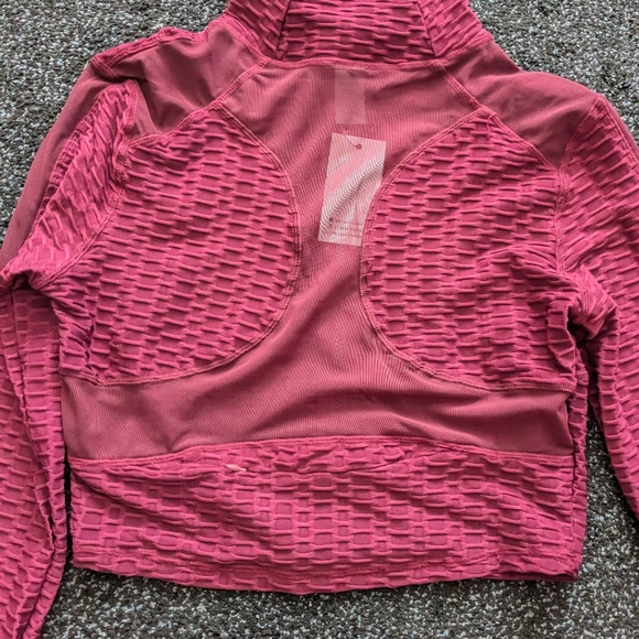 Brand new Bra + leggings Burgundy and fancy fit jacket workout set Women size M - Picture 14 of 15